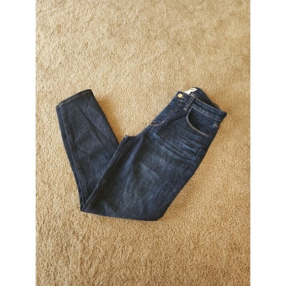 L'agence Margot Jean High Rise Skinny Montclair Dark Denim Ankle Crop Stretch 25 - Picture 6 of 6
